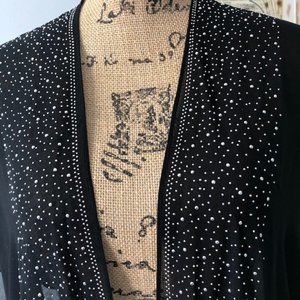 Rhinestone Border Kimono